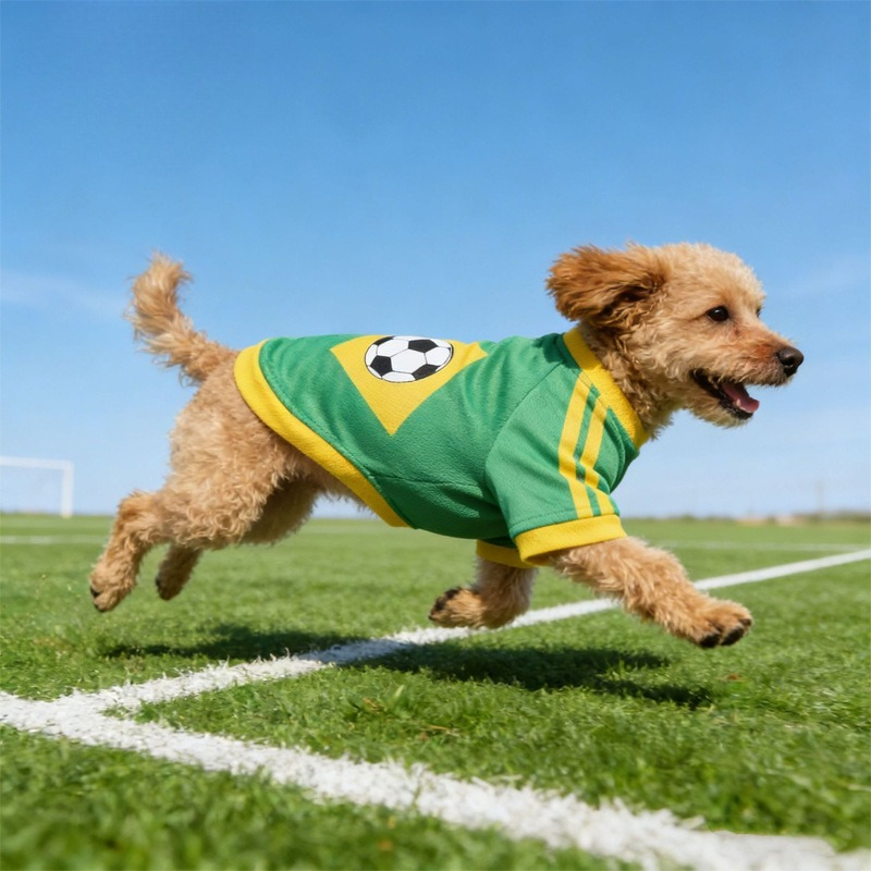 Pet Supplies Jersey - Futbol Desenli Köpek Kıyafetleri Nefes Alabilen